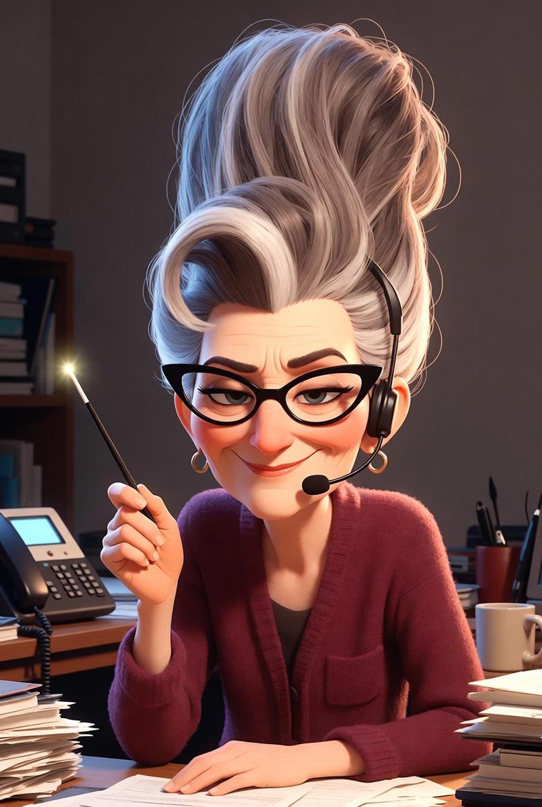 Bea Shepherd holding her magic wand