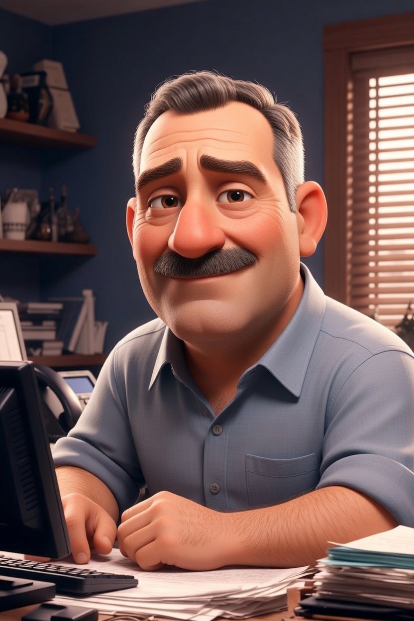 CHIEF reviewing budget figures with skeptical focus